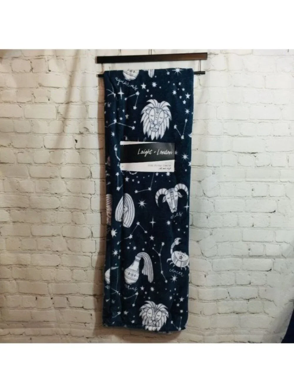 Zodiac Signs Blue Luxe Plush Throw 50